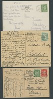 LUFTPOST-VIGNETTEN 1925, Zeppelin-Eckener-Spende, 4 Verschiedene Karten Und Ein Brief Mit Maschinen Bzw. Hand-Werbestemp - Posta Aerea & Zeppelin