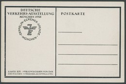 LUFTPOST-VIGNETTEN 1925, Zeppelin-Eckener-Spende, Farbige Künstlerkarte Deutsche Verkehrs-Ausstellung München 1925, Unge - Luchtpost & Zeppelin