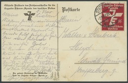 LUFTPOST-VIGNETTEN 1925, Zeppelin-Eckener-Spende, Offizielle Postkarte Frankiert Mit 10 Pf. Spendenmarke Statt Freimarke - Luft- Und Zeppelinpost