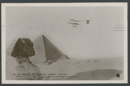 ALTE ANSICHTSKARTEN 1910, Farman Doppeldecker Vor Pyramide, Foto-Sonderkarte Der Dortigen Flugwoche, Gebraucht, Pracht - Other & Unclassified