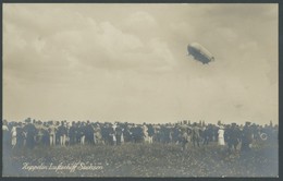 ALTE ANSICHTSKARTEN 1913, Luftschiff Sachsen Landend In Wien, Ungebrauchte Fotokarte, Pracht - Other & Unclassified