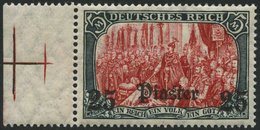 DP TÜRKEI 47b **, 1908, 25 Pia. Auf 5 M., Mit Wz., Karmin Quarzend, Postfrisch, Pracht, Mi. 100.- - Turkse Rijk (kantoren)