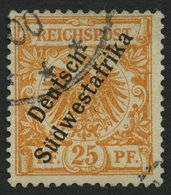 DSWA 9a O, 1899, 25 Pf. Gelblichorange, Pracht, Gepr. Pfenninger, Mi. 500.- - Deutsch-Südwestafrika