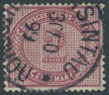KIAUTSCHOU V 37eV O, 1899, 2 M. Dunkelrotkarmin Mit Plattenfehler Große Unterbrechung In Der Guilloche Unten Links, Stem - Kiauchau