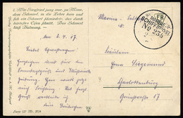 MSP VON 1914 - 1918 235 (2. Halbflottille Der Handelsschutzflottille), 2.4.1917, Feldpost-Künstlerkarte Nach Charlottenb - Maritime