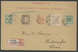 DEUTSCHE SCHIFFSPOST 25.5.1899, K.W. Schiffspost Auf Dem Bodensee, Route K 26, Einschreibbrief, R-Zettel Für Ausland Han - Maritime
