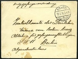 FELDPOST I.WK 1916, Kriegsgefangenenbrief Von ARLON (Belgien) An Das Deutsche Rote Kreuz In Berlin, Feinst - Oblitérés