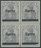SAARGEBIET A1 VB **, 1920, 2 Pf. Dunkelblaugrau (schraffierter Hintergrund), Aufdruck Irrtümlich Auf Dt. Reich Mi.Nr. 83 - Andere & Zonder Classificatie