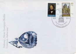 Germany DDR 1990 FDC New Synagogue Of Berlin - Jewish