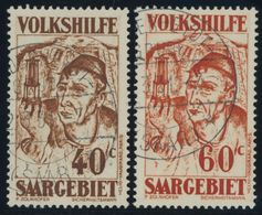 SAARGEBIET 144/5 O, 1931, 40 Und 60 C. Gemälde III, 2 Prachtwerte, Gepr. Hoffmann BPP, Mi. 60.- - Otros & Sin Clasificación