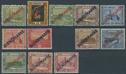 SAARGEBIET D 1-11I,II **, 1922, Landschaftsbilder III, Postfrischer Prachtsatz (12 Werte), Mi. 350.- - Dienstzegels