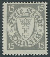 FREIE STADT DANZIG 195xa **, 1924, 15 Pf. Dunkelgrünlichgrau, Postfrisch, Pracht, Mi. 80.- - Otros & Sin Clasificación