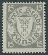 FREIE STADT DANZIG 195xa **, 1924, 15 Pf. Dunkelgrünlichgrau, Postfrisch, Pracht, Mi. 80.- - Autres & Non Classés