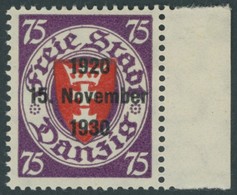 FREIE STADT DANZIG 229 **, 1930, 75 Pf. Dunkelviolettpurpur/zinnoberrot, Pracht, Mi. 160.- - Otros & Sin Clasificación