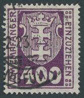 PORTOMARKEN P 18Y O, 1923, 400 Pf. Dunkelpupur, Zeitgerechte Entwertung DANZIG-LANGFUHR A, Pracht, Fotoattest Soecknick, - Otros & Sin Clasificación