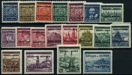 BÖHMEN UND MÄHREN 1-19 **, 1939, Kopfbilder Und Landschaften, Prachtsatz, Gepr. Gilbert, Mi. 120.- - Unused Stamps