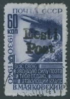 ELWA 17 O, 1941, 60 K. Majakowskij, Fein (diverse Mängel), Fotoattest Löbbering, Auflage Nur 100!, Mi. 1200.- - Occupation 1938-45