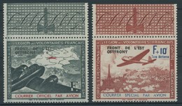 LEGIONÄRSMARKEN IV/V **, 1942, Flugpostvignetten Mit Aufdruck, Postfrisch, Pracht, Mi. 80.- - Occupazione 1938 – 45