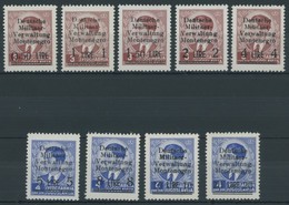 MONTENEGRO 1-9 **, 1943, Freimarken, Postfrischer Prachtsatz, Mi. 600.- - Ocu. Alemana: Montenegro