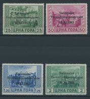 MONTENEGRO 10-13 **, 1943, 25 C. - 2 L. Nationaler Verwaltungsausschuss, 4 Postfrische Prachtwerte, Kurzbefund Kleymann, - Occup. Tedesca: Montenegro