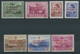 MONTENEGRO 29-35 **, 1944, Rotes Kreuz, Postfrischer Prachtsatz, Fotobefund Kleymann, Mi. (400.-) - Duitse Bez.: Montenegro