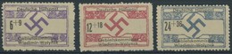 UKRAINE 12-14 (*), 1944, 6 - 24 Pf. Wladimir-Wolynsk, Normale Zähnung, Wie Verausgabt Ohne Gummi, 3 Prachtwerte, Gepr. Z - Bezetting 1938-45