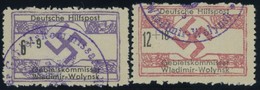 UKRAINE 12/3 O, 1944, 6 Und 12 Pf. Wladimir-Wolynsk, Normale Zähnung, 2 Prachtwerte, Gepr. Zirath, Mi. 300.- - Bezetting 1938-45