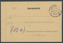 FELDPOST II. WK BELEGE 1944, FRUNDSBERG 10. SS PANZERDIVISION, FP-Nr 25520 (Änderung Von 25920), Kartenbrief LÖNINGEN Na - Bezetting 1938-45