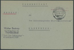 FELDPOST II. WK BELEGE 1945, Brief Vom Segelschulschiff Albert Leo Schlageter Mit 12 Pf. Nachgebühr Von WILHELMSHAVEN Na - Besetzungen 1938-45