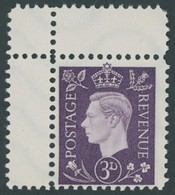 PROPAGANDAFÄLSCHUNGEN 8 (*), Deutsche Propagandamarken Für Großbritannien: 1944, 3 P. König Georg I, Ohne Gummi, Pracht, - Occupation 1938-45