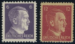 PROPAGANDAFÄLSCHUNGEN 15/6 **, Amerikanische Propagandamarken Für Deutschland: 6 Pf. Violett Und 12 Pf. Karmin Hitler, P - Besetzungen 1938-45