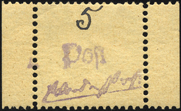 GROSSRÄSCHEN 3S *, 1945, 5 Pf. Auf Gelb Mit Seitenrändern, Falzrest, Pracht, Gepr. Kunz, Mi. 1200.- - Other & Unclassified