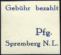 SPREMBERG 10BF **, 1946, 6 Pf. Violettultramarin, Ungezähnt, Mit Abart Wertziffer 6 Fehlend, Pracht, Mi. 1000.- - Correos Privados & Locales