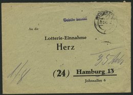 ALL. BES. GEBÜHR BEZAHLT MANNHEIM, 21.2.46, Violetter L1 Gebühr Bezahlt, Mehrere Handschriftliche Postvermerke, Brief Fe - Andere & Zonder Classificatie