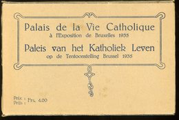 Bruxelles Brussel Exposition De 1935 Palais De La Vie Catholique Paleis Van Het Katholiek Leven Dépliant Complet De 10 C - Lotes Y Colecciones