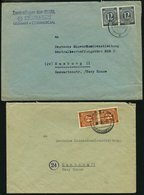 ALLIIERTE BES. 1946/7, 4 Frankierte Briefe An Die Deutsche Minenräumdienstleitung In Hamburg, Verschiedene Absender, Fei - Other & Unclassified