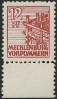 MECKLENBURG-VORPOMMERN 36xc **, 1946, 12 Pf. Lebhaftbraunrot, Kreidepapier, Pracht, Gepr. Kramp, Mi. 200.- - Otros & Sin Clasificación