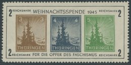 THÜRINGEN Bl. 1xa **, 1945, Block Antifa, Weißes Kartonpapier, Type VI, Postfrisch, Pracht, Mi. 450.- - Andere & Zonder Classificatie