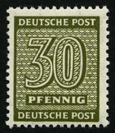 WEST-SACHSEN 135Xa **, 1945, 30 Pf. Bräunlicholiv, Wz. 1X, Pracht, Kurzbefund Dr. Jasch, Mi. 200.- - Sonstige & Ohne Zuordnung