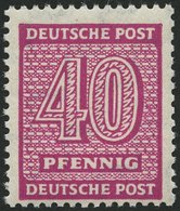 WEST-SACHSEN 136Xc **, 1945, 40 Pf. Lebhaftrotlila, Wz. 1X, üblich Gezähnt Pracht, Gepr. Dr. Jasch, Mi. 300.- - Andere & Zonder Classificatie