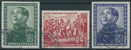 DDR 286-88 O, 1951, Chinesen, Prachtsatz - Oblitérés