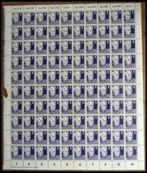 DDR 328vXI **, 1953, 6 Pf. Hauptmann, Gestrichenes Papier, Wz. 2XI, Im Bogen (100) Mit Druckereizeichen 3, Pracht, R!, M - Gebruikt