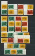 DDR 1012/3 **, 1964, Leipziger Frühjahrsmesse, Alle 16 Zusammendrucke Komplett (W Zd 118-125 Und S Zd 44-51) Und 4 Viere - Used Stamps