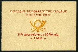 ZUSAMMENDRUCKE SMHD 2a **, 1971, Markenheftchen Posthorn, Text Rot, Posthorn Orange, Pracht, R!, Mi. 800.- - Se-Tenant