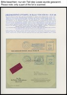LOTS 1949-85, 38 Belege Mit Verschiedenen Absenderfreistempeln In Blau, Violett Und Rot, Meist Pracht - Sonstige & Ohne Zuordnung