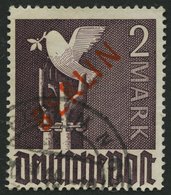 BERLIN 34 O, 1949, 2 M. Rotaufdruck, Normale Zähnung, Pracht, Gepr. D. Schlegel, Mi. 280.- - Altri & Non Classificati