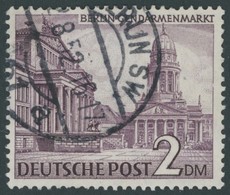 BERLIN 58X O, 1949, 2 M. Gendarmenmarkt, Wz. 1X, Normale Zähnung, Pracht, Mi. 300.- - Autres & Non Classés