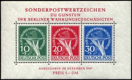 BERLIN Bl. 1 **, 1949, Block Währungsgeschädigte, Pracht, Mi. 950.- - Other & Unclassified