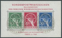 AMERIK. U. BRITISCHE ZONE Bl. 1a O, 1949, Block Exportmesse, Ersttags-Sonderstempel, Pracht, Fotoattest H.D. Schlegel, M - Other & Unclassified