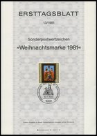 ERSTTAGSBLÄTTER 637-58 BrfStk, 1981, Kompletter Jahrgang, ETB 1 - 13/81, Pracht - Autres & Non Classés